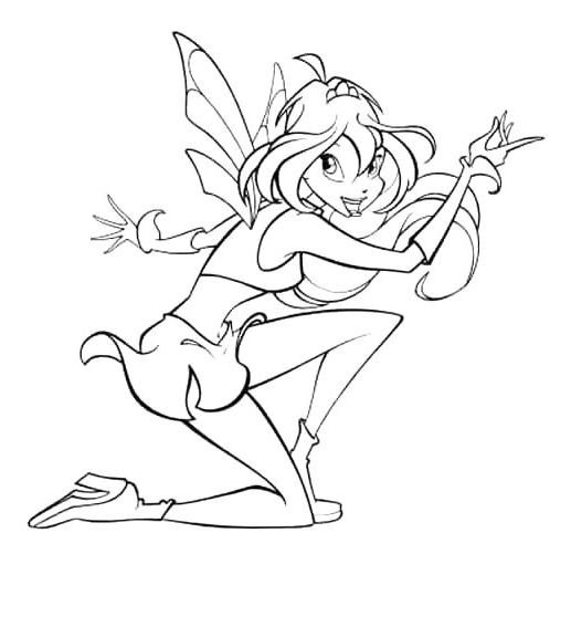 coloriage winx claque des doigts